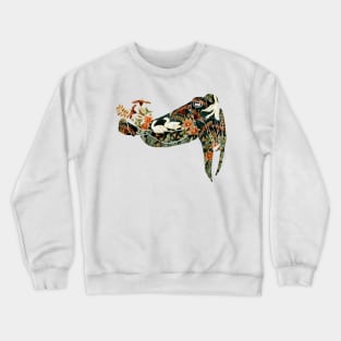 Floral Porcelain Cuttlefish Watercolor Crewneck Sweatshirt